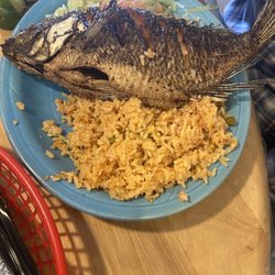 El Dorado Maya - Mojarra fried fish , delicious but be careful with the fish bones