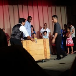 It's a family affair with magician Mark and his son.