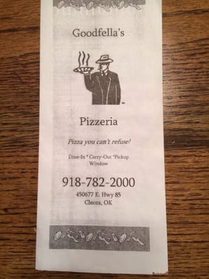 Menu photo 1 Goodfella's Pizzeria Afton, OK