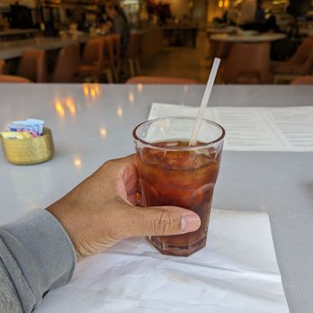 Darna Mediterranean Eatery - Ice tea on the patio bar during my wait for takeout order - Mediterranean Near Me - Plano, Texas Darna Mediterranean Eatery - Ice tea on the patio bar during my wait for takeout order - Mediterranean Near Me - Plano, Texas