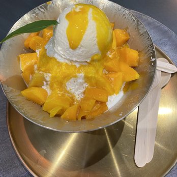 Petit Four Dessert Cafe - Mango Snowflake - Desserts Near Me - Carrollton, Texas Petit Four Dessert Cafe - Mango Snowflake - Desserts Near Me - Carrollton, Texas