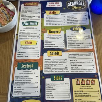 Seminole Diner - Menu 2026 - Breakfast & Brunch Near Me - Seminole, Florida