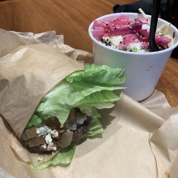 The Stand - American Classics Redefined - Burger in lettuce wrap & brussels sprouts - New American Near Me - Pasadena, California