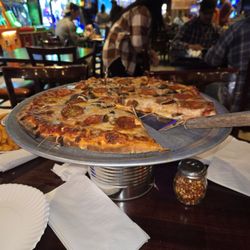 Press Start - Mushroom and pepperoni pizza