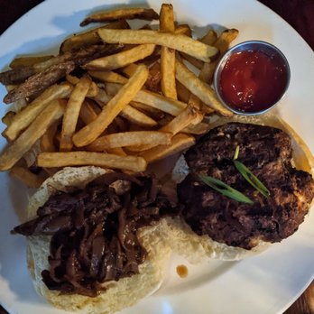 Embarcadero Wine & Oyster Bar - a burger and fries - Seafood Near Me - Calgary, Alberta