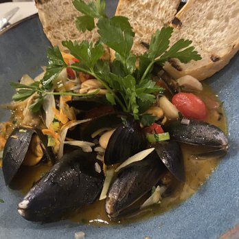 La Casa Sena - Mussels with Chorizo appetizer - Mediterranean Near Me - Santa Fe, New Mexico