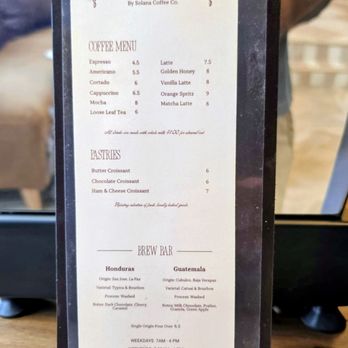 Solana Coffee - Menu 8/26 - Cafes Near Me - San Diego, California Solana Coffee - Menu 8/26 - Cafes Near Me - San Diego, California