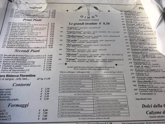 Menu photo 4 Oinos Florence, FI