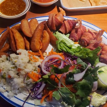 La Barca Restaurantes - Shrimp wrapped in bacon with potatoes and rice delicious... - Mexican Near Me - Downey, California La Barca Restaurantes - Shrimp wrapped in bacon with potatoes and rice delicious... - Mexican Near Me - Downey, California