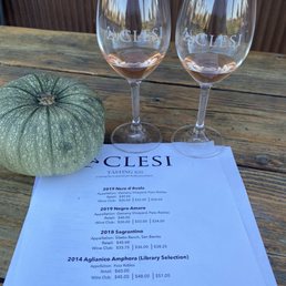 two glasses of wine and a pumpkin