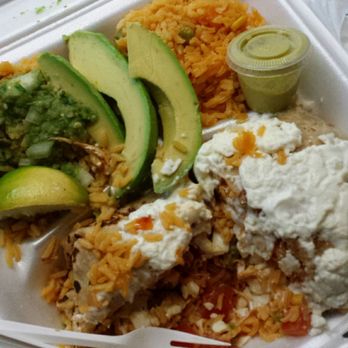 Chilangos - chicken burrito to go. asked for rice instead of beans. - Mexican Near Me - Kenner, Louisiana