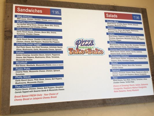 Menu photo 3 Mariposa Take N Bake Pizza Mariposa, CA Menu photo 3 Mariposa Take N Bake Pizza Mariposa, CA