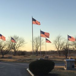 Franklin Hills Memory Gardens - These are the flags that caught my eye while driving past. Beautiful at sunset, looking west.