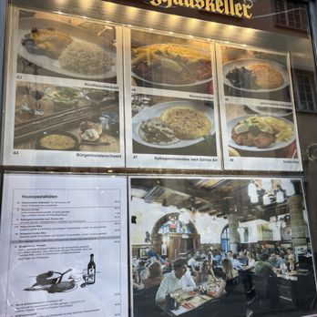 Zeughauskeller - Outdoor signage and history - Swiss Food Near Me - Zürich, ZH