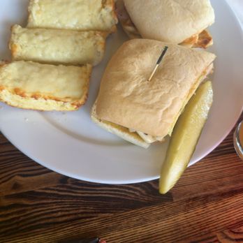 Alex Bar-B-Q - Cheesy bread and Diablo chicken sandwich, best thing on the menu !! - Bars Near Me - Pismo Beach, California Alex Bar-B-Q - Cheesy bread and Diablo chicken sandwich, best thing on the menu !! - Bars Near Me - Pismo Beach, California