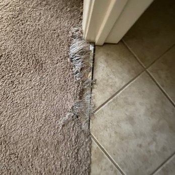 Nip Tuck Carpet Repair - Before - Carpet Installation Near Me - Round Rock, Texas