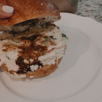 Bonjour Cafe - Scrambled egg brioche sandwich. - Cafes Near Me - Katy, Texas