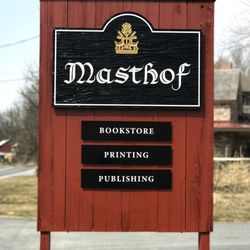 Masthof Press and Bookstore - Masthof road sign.