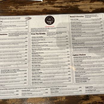 Benny’s Café Breakfast and Lunch - Breakfast Menu - Cafes Near Me - Colleyville, Texas