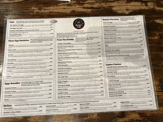 Menu photo 3 Benny’s Café Breakfast and Lunch Colleyville, TX