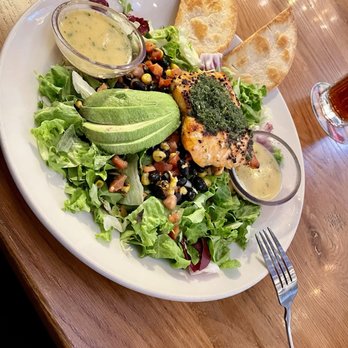 Bahama Breeze - Salmon Tostada Salad - Seafood Near Me - Sanford, Florida Bahama Breeze - Salmon Tostada Salad - Seafood Near Me - Sanford, Florida