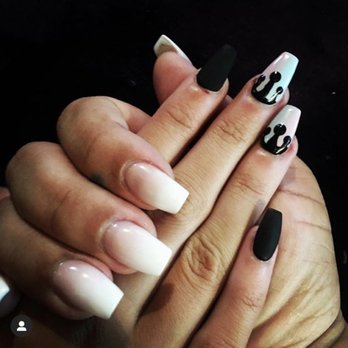 Image Nail Salon - My daughter and my nails done for a wedding.  Natural ombré for me.  Yes I am obsessed with Ombré and a cool design for my daughter. - Nail Salons Near Me - Tigard, Oregon