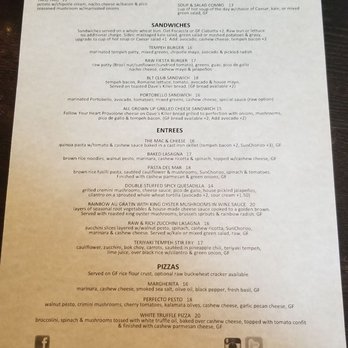 SunCafe - Menu - Vegan Near Me - Studio City, California SunCafe - Menu - Vegan Near Me - Studio City, California