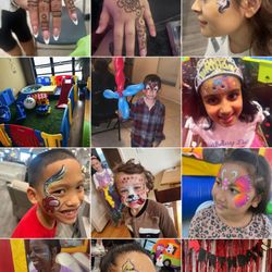 Glitter Faces Body Art - Collage