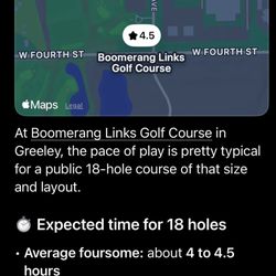 Boomerang Golf Course - Even AI says there stuff is wrong