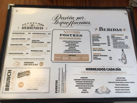 Menu photo 3 Le Blé Buenos Aires, C Menu photo 3 Le Blé Buenos Aires, C