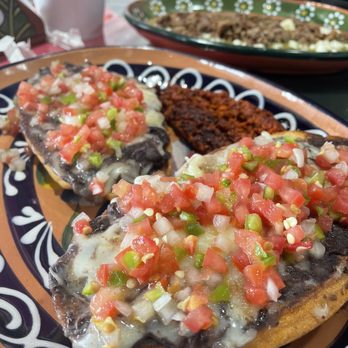 Mexico City Kitchen - Molletes- the chorizo typically comes on them directly, I asked for it on the side - Mexican Near Me - Speedway, Indiana
