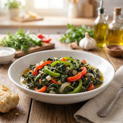 Better U Dining - Sauted Callaloo with bell peppers