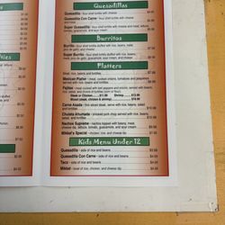 Updated menu (2026)