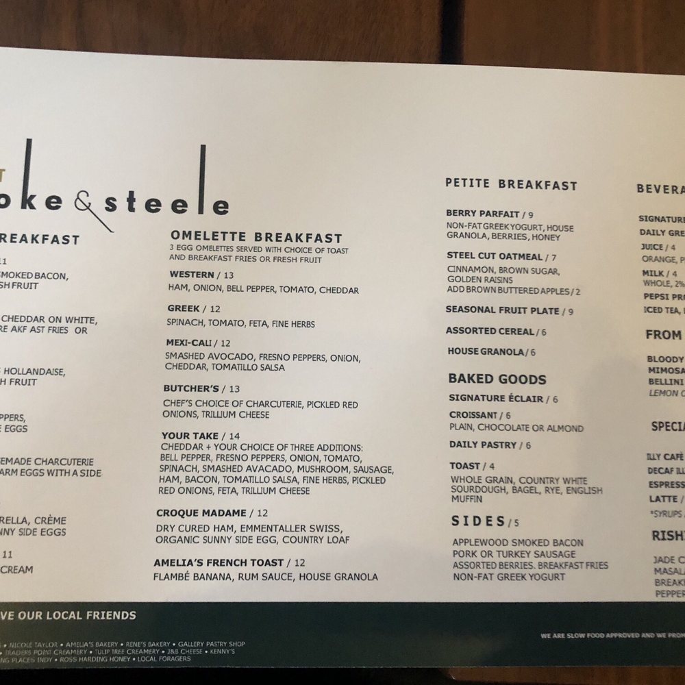 Spoke & Steele - Menu - American Near Me - Indianapolis, Indiana Spoke & Steele - Menu - American Near Me - Indianapolis, Indiana