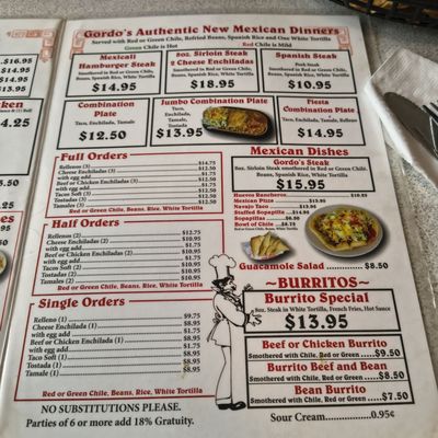 Menu photo 1 Gordo's cafe Gallup, NM Menu photo 1 Gordo's cafe Gallup, NM
