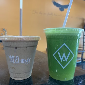 Wild Alchemy Café - The Green Skinny Juice and The Revolutionist Smoothie - Juice Bars & Smoothies Near Me - Wallingford, Connecticut