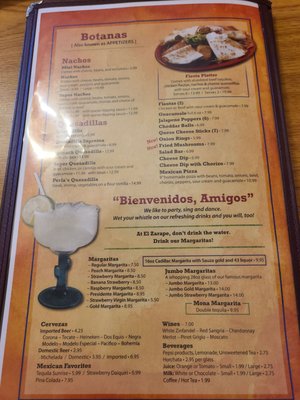 Menu photo 2 El Zarape Mexican Restaurant Mendota, IL Menu photo 2 El Zarape Mexican Restaurant Mendota, IL