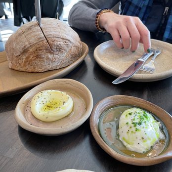 Esther's Kitchen - Burrata with loaf of bread and butter. - Italian Near Me - Las Vegas, Nevada