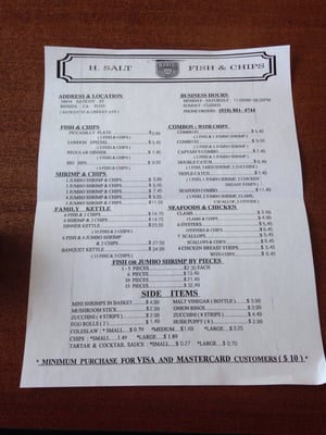 Menu photo 8 H Salt Fish & Chips Reseda, CA