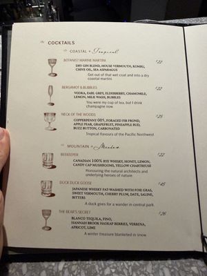 Menu photo 1 Botanist Vancouver, BC Menu photo 1 Botanist Vancouver, BC