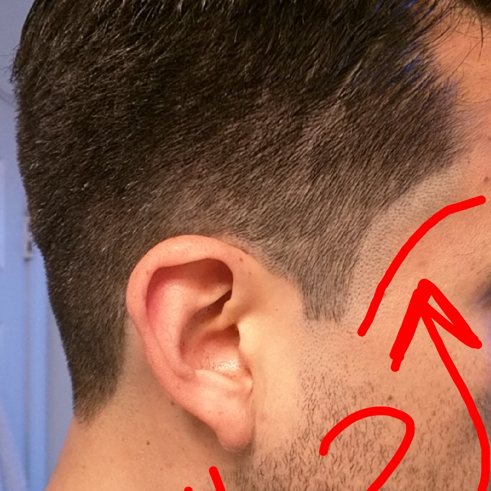 Oscar's Barber Shop - As you can see in the photo below, the barber arbitrarily cut past my hairline leaving an ugly and embarrassing haircut. - Barbers Near Me - Burbank, California