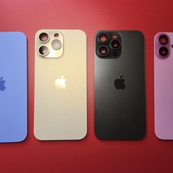 Seminole iRepair - Back Glass for iPhone 16 Plus and iPhone 16 Pro Max in a variety of color options.