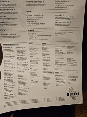 Menu photo 8 SPIN New York New York, NY Menu photo 8 SPIN New York New York, NY