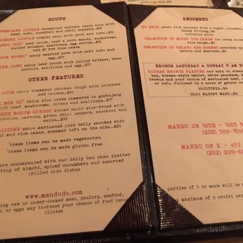 Mandu - Soups, other features, and desserts. Oh, and apparently a pretty awesome brunch. - Korean Near Me - Washington, DC, District of Columbia