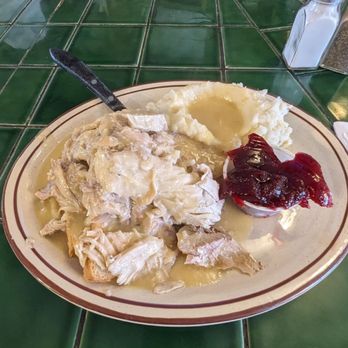 Teddy's Cafe - Open face turkey sandwich and mashed potatoes - Diners Near Me - Los Angeles, California