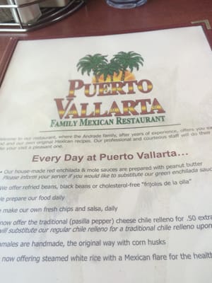Menu photo 4 Puerto Vallarta Puyallup, WA