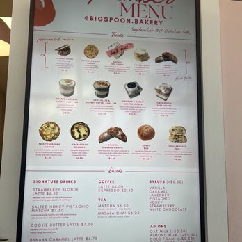Big Spoon Bakery - September menu - Bakeries Near Me - Hollywood, Florida Big Spoon Bakery - September menu - Bakeries Near Me - Hollywood, Florida