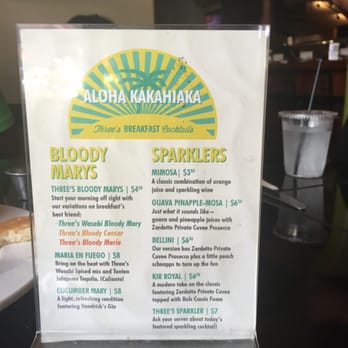 Three's Bar & Grill - Drink menu - Asian Fusion Near Me - Kihei, Hawaii Three's Bar & Grill - Drink menu - Asian Fusion Near Me - Kihei, Hawaii