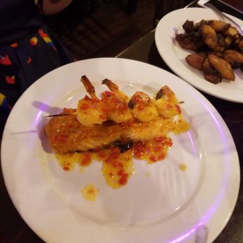 Caridad Restaurant - Salmon and shrimp - Dominican Near Me - New York, New York