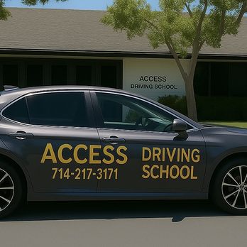 Access Driving School - Student Driving Car - Driving Schools Near Me - Costa Mesa, California